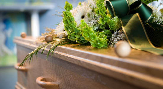 funeral flower casket