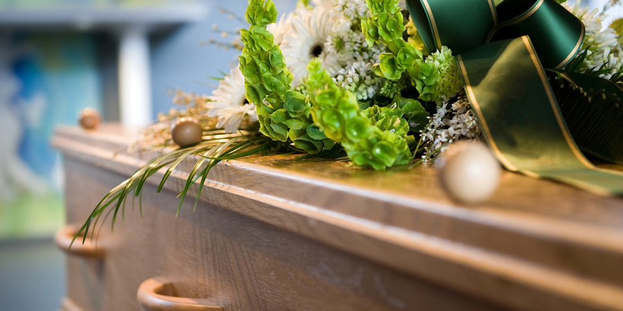 funeral flower casket