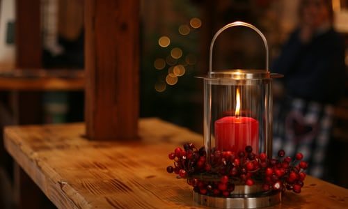 lit candle