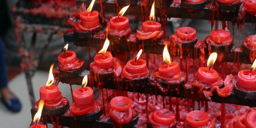 melted candles
