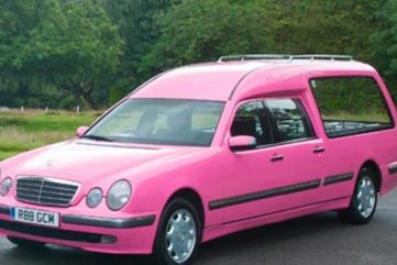 Pink Hearse Car