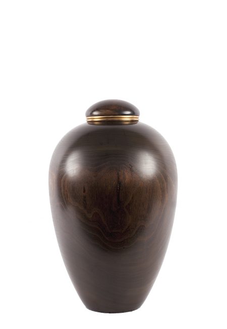 Dark Wooden Urn
